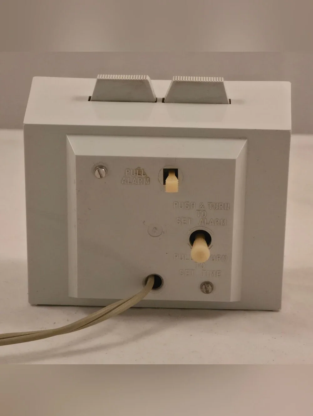 Vintage Westclox Dialite Drowse White Electric Alarm Clock MCM
